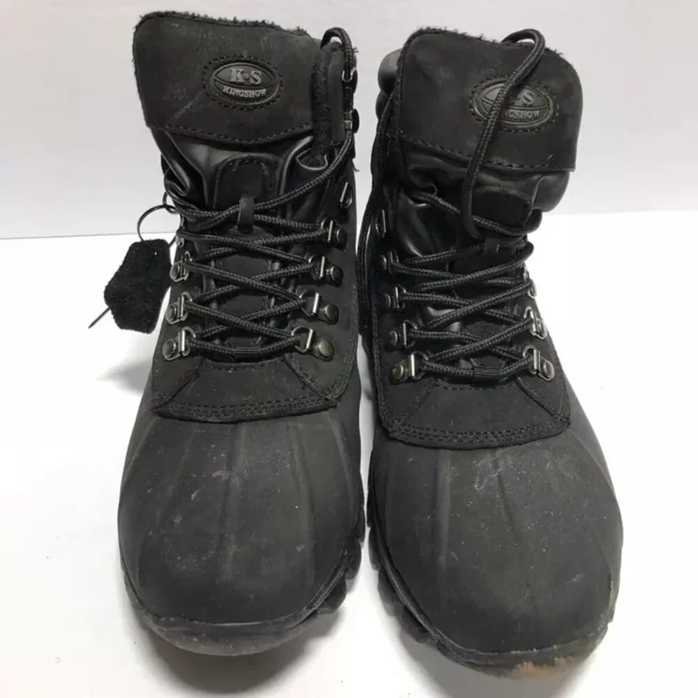 Kingshow Mens Waterproof Boots Black 8.5 M EU41